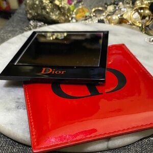 Dior Glossy Red and Black Mirror Sleeve Purse Mirror !!!
